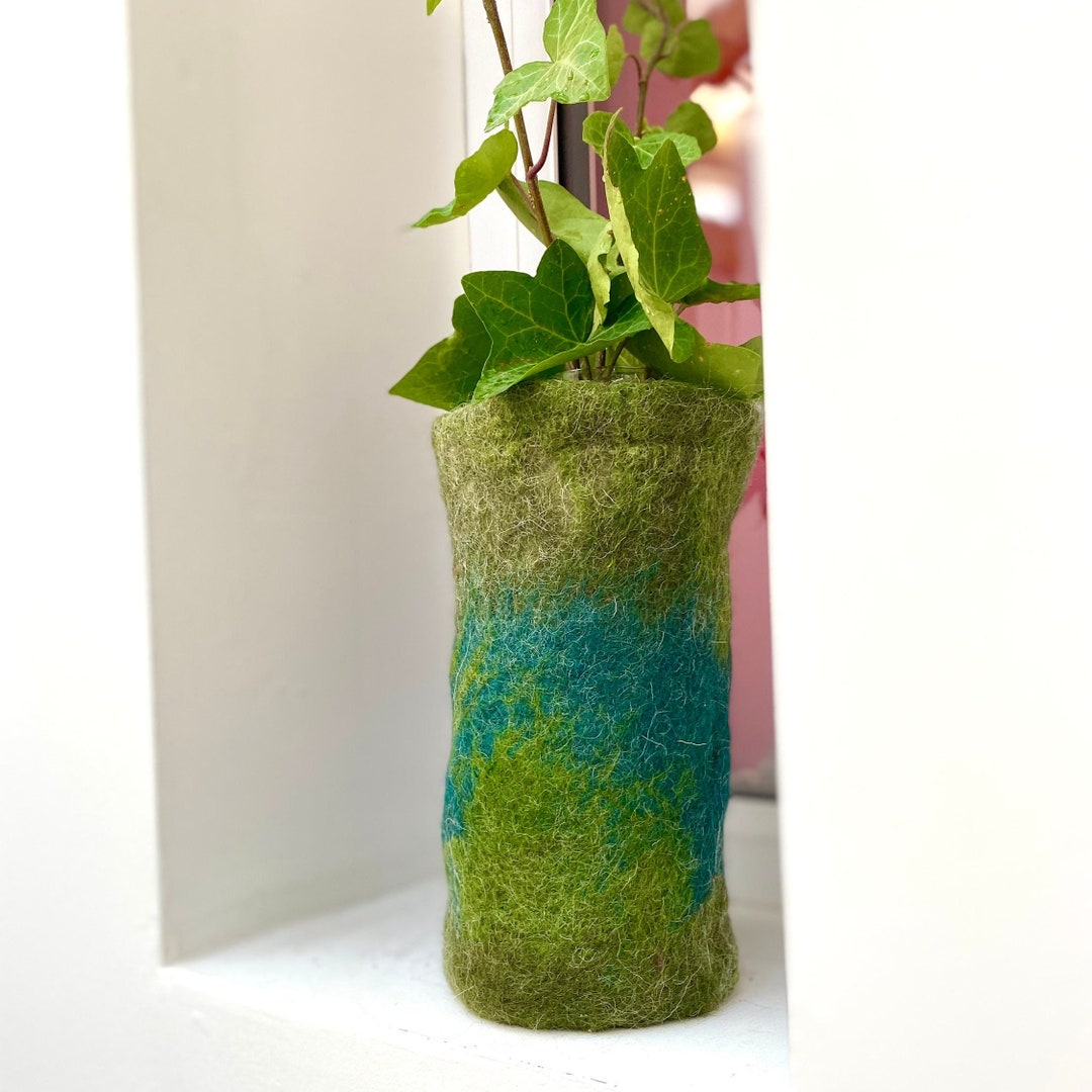 Felt Plant Pot Cover Vase Indoor Plant Cover Decorative Jar Etsy