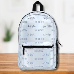 Seersucker Personalisierte Kinderrucksack Benutzerdefinierte Babyrucksack Monogramm Kleinkind Rucksäcke Vorschulbuchtasche Niedliche Schulbuchtasche Back To School
