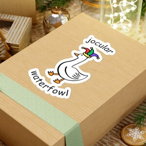 Pegatinas tontas de ganso Pegatinas joculares de aves acuáticas Pegatina tonta Pegatinas divertidas Regalo divertido Regalo amante del ganso Regalo de ganso Pegatina de ganso