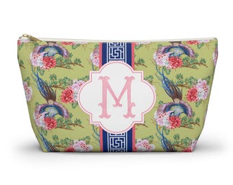 Monogrammed Mahjong Tile Bag: Chinoiserie Travel Pouch
