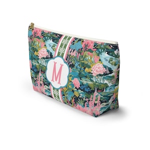 Monogrammed Mahjong Tile Bag: Chinoiserie Travel Pouch image 3