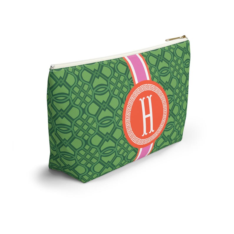 Monogrammed Mahjong Tile Bag: Chinoiserie Travel Pouch image 4