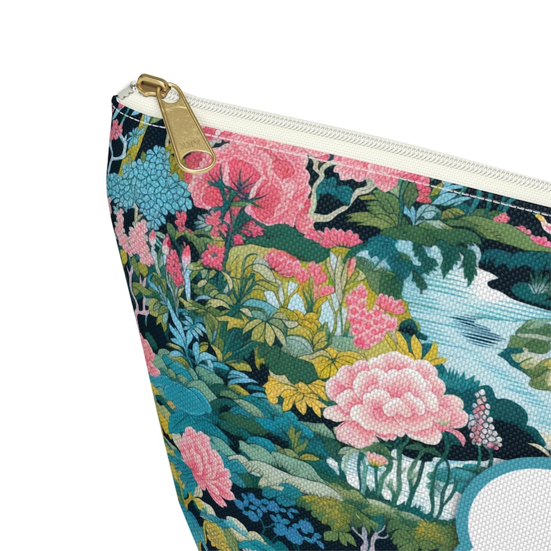 Monogrammed Mahjong Tile Bag: Chinoiserie Travel Pouch image 6