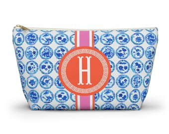 Monogrammed Mahjong Tile Bag: Chinoiserie Travel Pouch