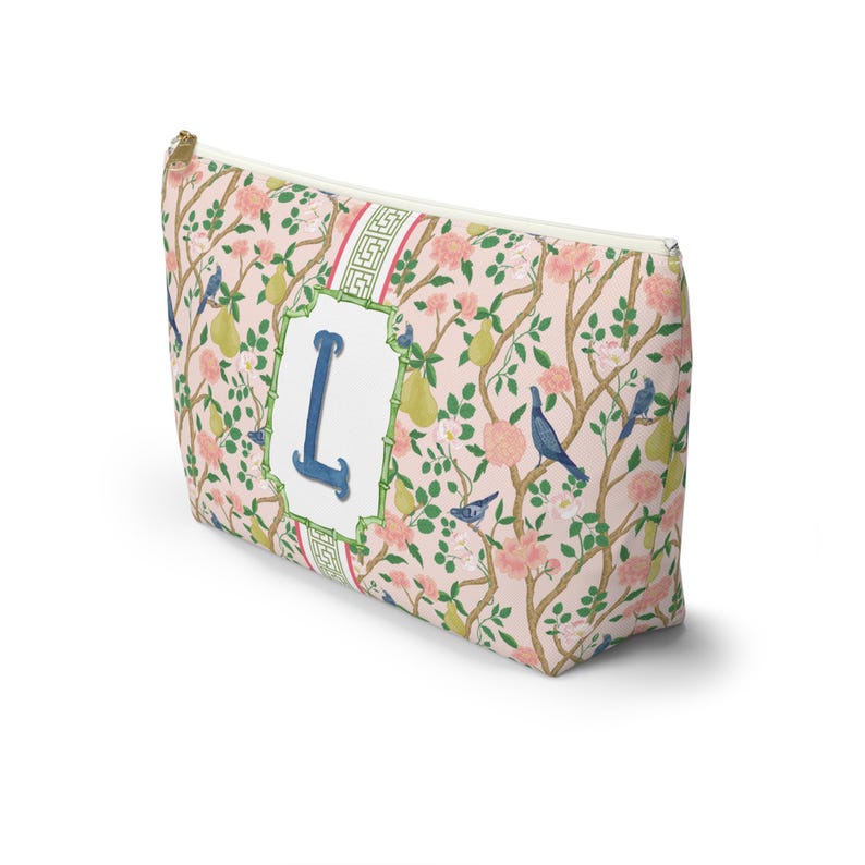 Bolsa de viaje con fichas de mahjong monogramadas: estilo chinoiserie imagen 3