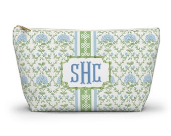 Monogrammed Mahjong Tile Bag: Chinoiserie Cosmetic Pouch