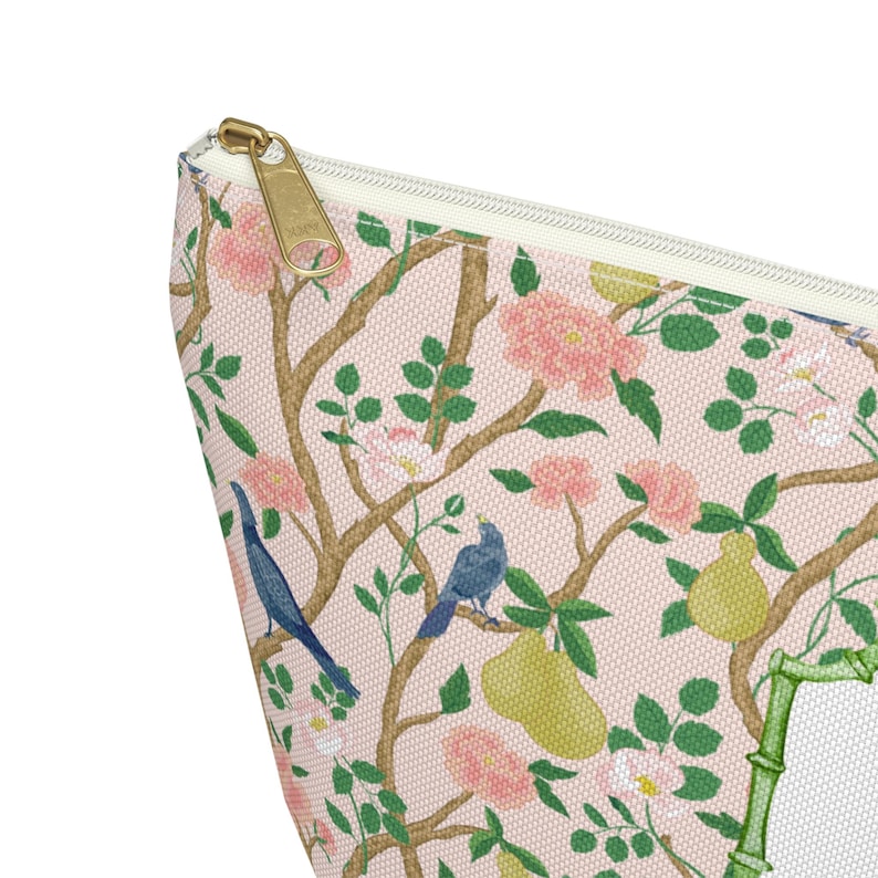 Bolsa de viaje con fichas de mahjong monogramadas: estilo chinoiserie imagen 6