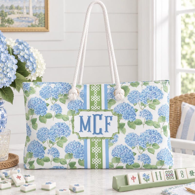 Monogramen Monogrammed Mah Jong Bag - Etsy