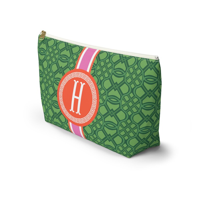 Monogrammed Mahjong Tile Bag: Chinoiserie Travel Pouch image 3
