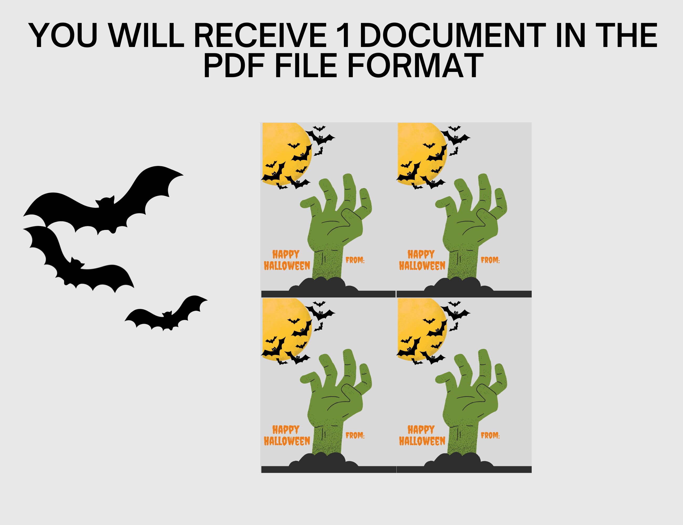 Halloween Printable Cards Kids Halloween Party Halloween - Etsy