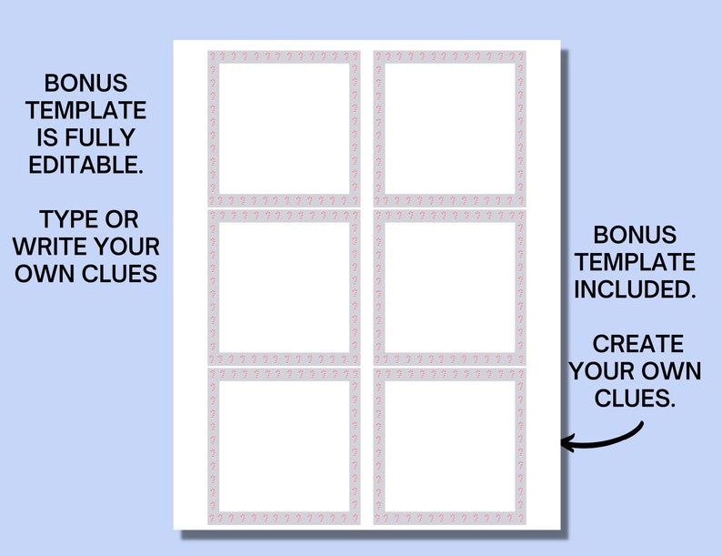 Printable Christmas Scavenger Hunt Cards, Scavenger Hunt Game ...