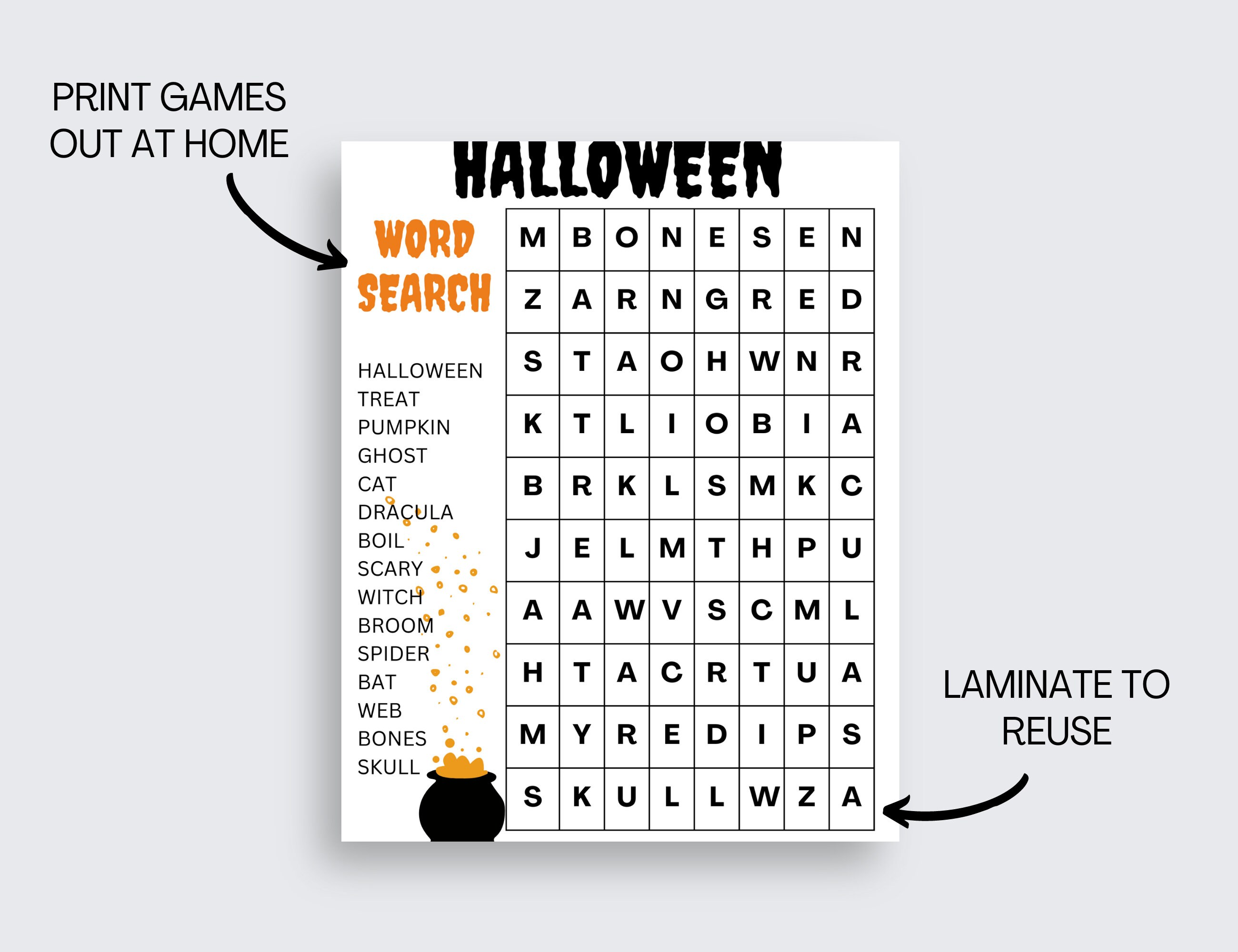 Halloween Games Bundle Halloween Printable Games Halloween - Etsy