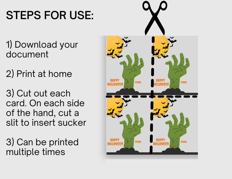 Halloween Printable Cards, Kids Halloween Party, Halloween Treat Cards ...
