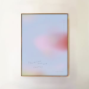 Attract Good Things, Affirmations, Positivity, Spiritual Art, Gradient, Aura Print, Printable Wall Art, Digital Download, Inner Healing