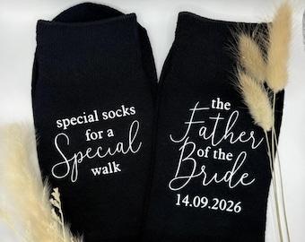 Wedding Socks- father of the bride gifts, father of the bride socks, Groom socks, special socks for a special walk, father of the bride