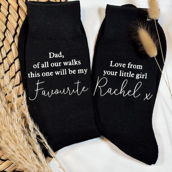 Wedding Socks - father of the bride gifts, father of the bride socks, special socks for a special walk, father of the bride, grooms socks