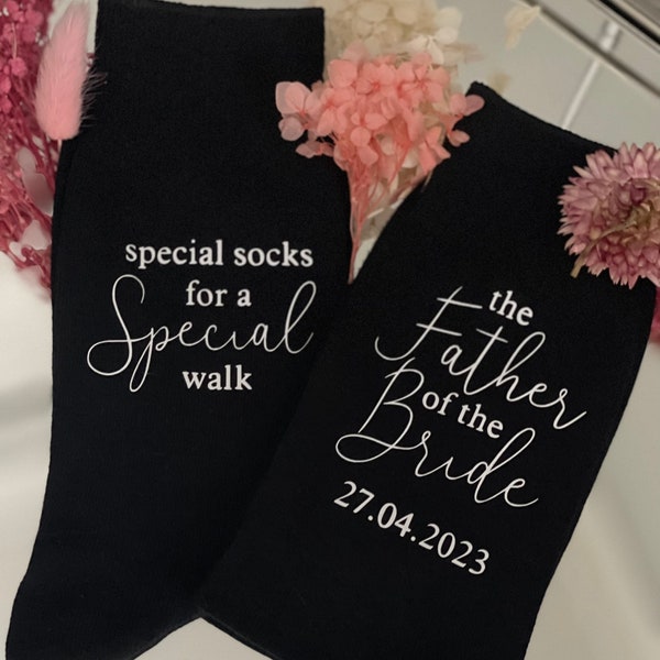 Wedding Socks- father of the bride gifts, father of the bride socks, Groom socks, special socks for a special walk, father of the bride