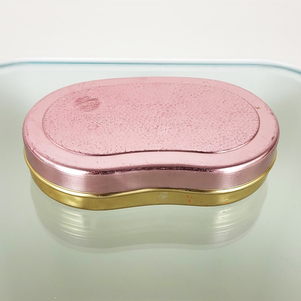 Vintage Lunch Box in Pink und Gold, 60er