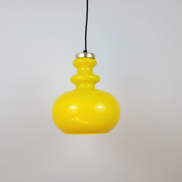 Space Age hanging lamp yellow