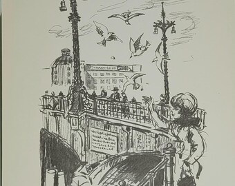 Art print Weidendamm Bridge Berlin Gerhard Vontra
