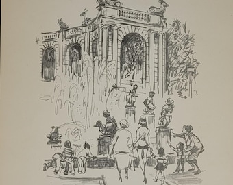 Art print Fairy Tale Fountain Berlin Gerhard Vontra