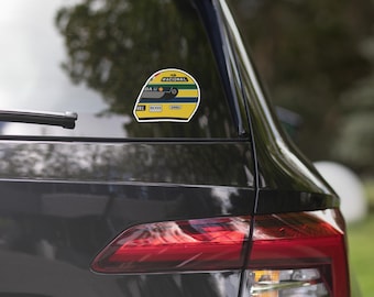 Ayrton Senna Helmet Sticker