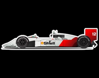 Ayrton Senna MP4-4 Sticker