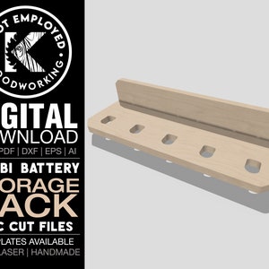 Ryobi Cordless Tool Battery Rack | French Cleat Ryobi Battery Organizer | Ryobi Battery Storage Rack Plik cyfrowy - Svg Dxf Eps Ai Pdf