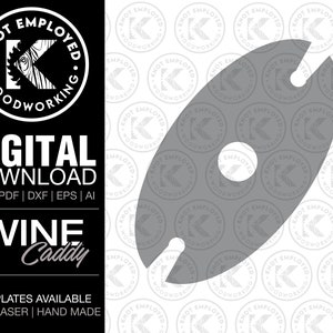 Wine Caddy | Wine Glass Holder | Wine Holder | Wine Caddy Template Digital Files - Svg  Pdf  Dxf  Eps  Ai