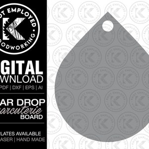 Charcuterie Board Template Digital Files - Svg Pdf Dxf Eps Ai