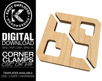 Corner Clamps | Cabinet Clamps | Speed Square | Woodworking Clamping Squares | Corner Clamp Digital Files - Svg Pdf Dxf Eps Ai