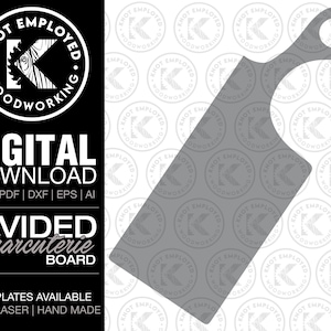 Charcuterie Board Template Digital File -Svg Pdf Dxf Eps Ai