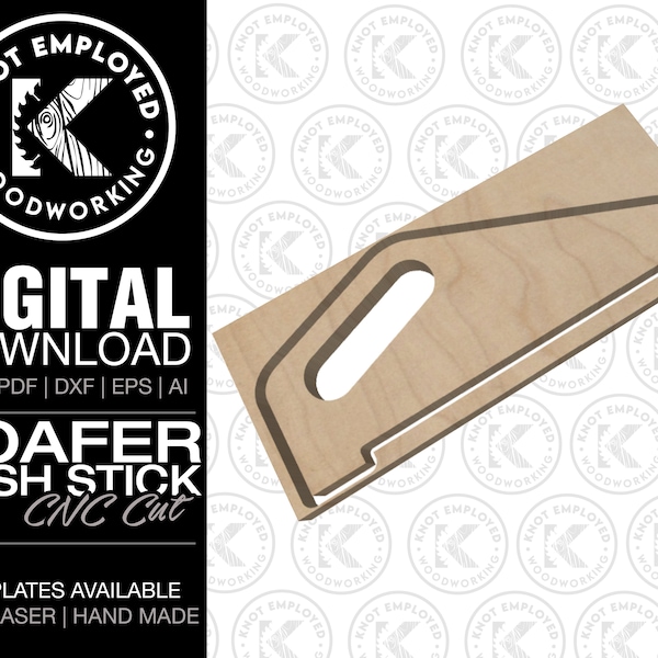 Table Saw Push Stick | CNC Router Files | Printable Templates | Push Stick Digital Download Files - Svg Dxf Eps Pdf Ai