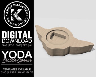 Abrebotellas / Abridor de botellas de Star Wars / Abridor de cerveza Insertar Hardware / Abrebotellas Plantilla Archivos digitales - Svg Pdf Dxf Eps Ai