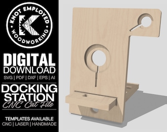 Charging Station | Docking Station | Phone Charging  | Apple Watch and iPhone Stand |  Charging Stand Digital Files - Svg Pdf Dxf Eps Ai