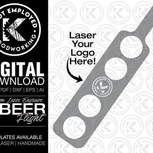 Beer Flight | Custom Beer Flight | Beer Flight Board | Beer Gift |Beer Paddle | Beer Flight Template Digital Files - Svg Pdf Dxf Eps Ai