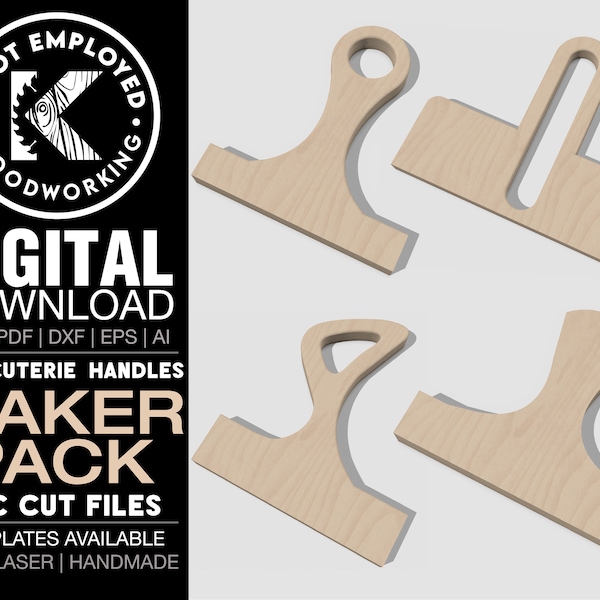 Charcuterie Board Handles | Handle Designs | Handle Templates | Charcuterie Board Template Digital Files - Svg Pdf Dxf