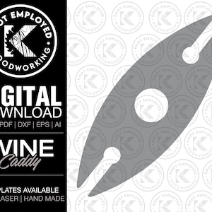 Wine Caddy | Wine Glass Holder | Wine Holder | Wine Caddy Template Digital Files - Svg  Pdf  Dxf  Eps  Ai
