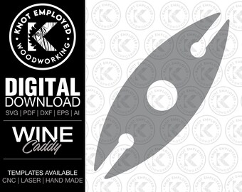 Wine Caddy | Wine Glass Holder | Wine Holder | Wine Caddy Template Digital Files - Svg  Pdf  Dxf  Eps  Ai