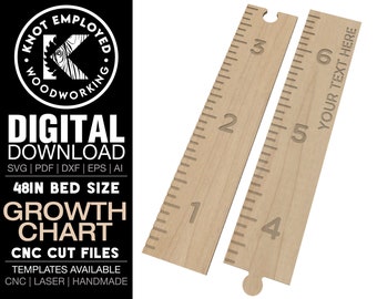 Growth Chart | Growth Chart Ruler | CNC Growth Chart | Family Growth Chart | Growth Chart Digital File - Svg Dxf Eps Ai Pdf