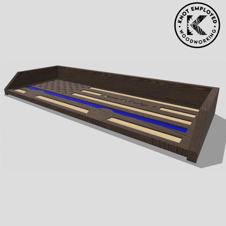 Blue Line Gear Rack Thin Blue Line Gear Rack | Personalized Police Gear Rack | Duty Belt ...