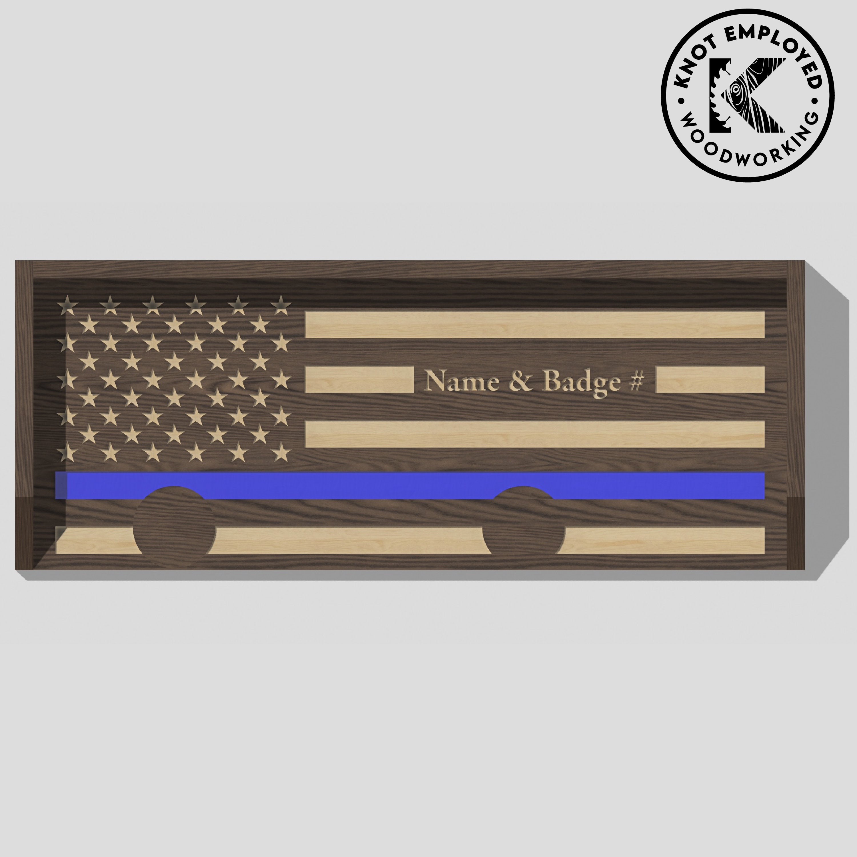 Blue Line Gear Rack Thin Blue Line Gear Rack | Personalized Police Gear Rack | Duty Belt ...