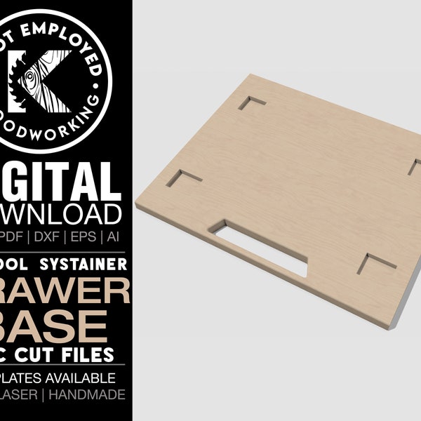 Festool Systainer Drawer Base | Festool Cabinet Drawers |  Festool Organization | Festool Sys Drawer Base Digital Files - Svg Dxf Pdf Eps Ai