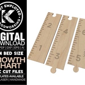 Wachstumstabelle | Wachstums-Chart Lineal | CNC Wachstumstabelle | Familien-Wachstums-Diagramm | Wachstums-Chart Digitale Datei - SVG Dxf Eps Ai Pdf
