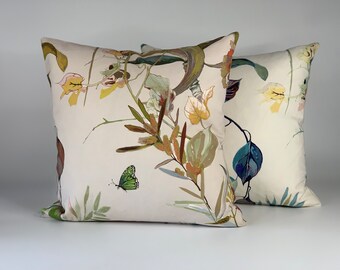 Multicoloured floral design scatter cushions 16 x 16 inches / decorative throw pillow