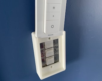 Philips Hue V1 Dimmer, Light Switch Cover Plate and Holder – Single Drop-in Model