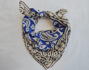Bandanas 100% Algodón, Bufanda de Cuello de Algodón Estilo Boho, Bandana de Algodón Suave Boho, Bufanda Cuadrada de Algodón de Algodón