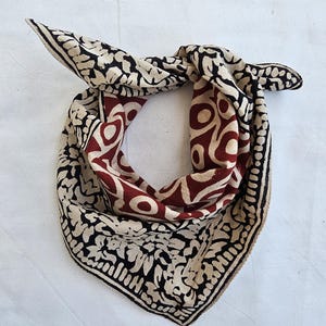 100% Cotton Bandanas, Bohemian Style Cotton Neck Scarf, Boho Soft Cotton Bandana, Cotton Neckerchief, Cotton Square Scarf gift handkerchief