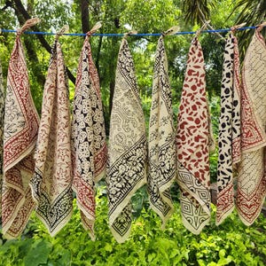 Unique Bulk Bandanas Set of 10 Organic Cotton Bandana Bandana Scarf, Paisley Design Scarf, Vibrant Color, High-Quality