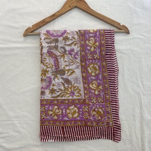 Lack of Color Retro Floral Scarf/ Sarong. Made in Australia. Sarong - 5 different designs - Cotton Chiffon - Made in  main image 4